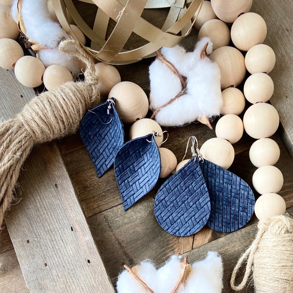 Vegan leather earrings